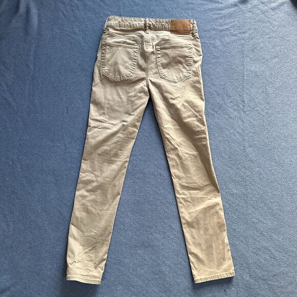 American Eagle AE Mens Khaki Slim Straight Jeans 29x32 Measure 30x30 Flex Pants - Picture 2 of 9